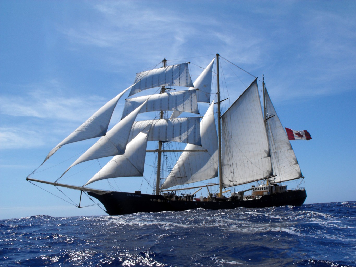 three masted superyacht