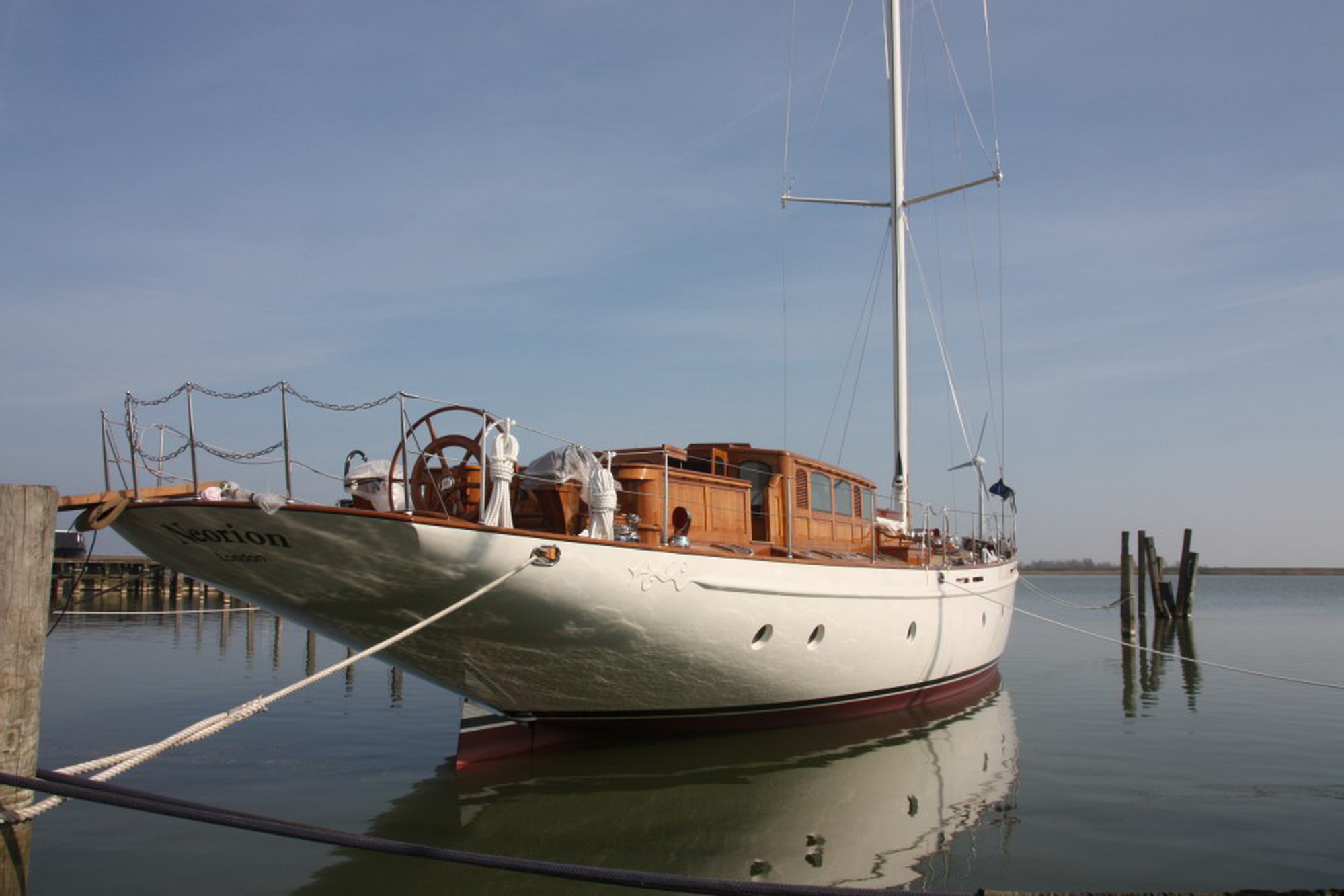 yacht with masts