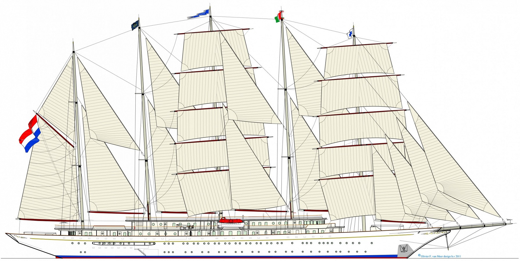 138m sail passenger vessel