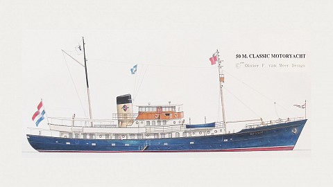 50m classic motor yacht   conversion