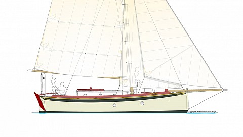 30' gaff cutter