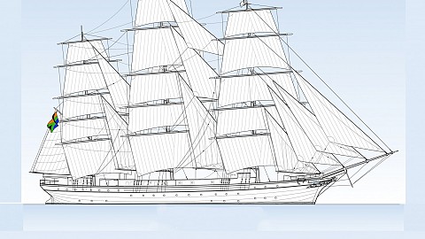75m sail training vessel